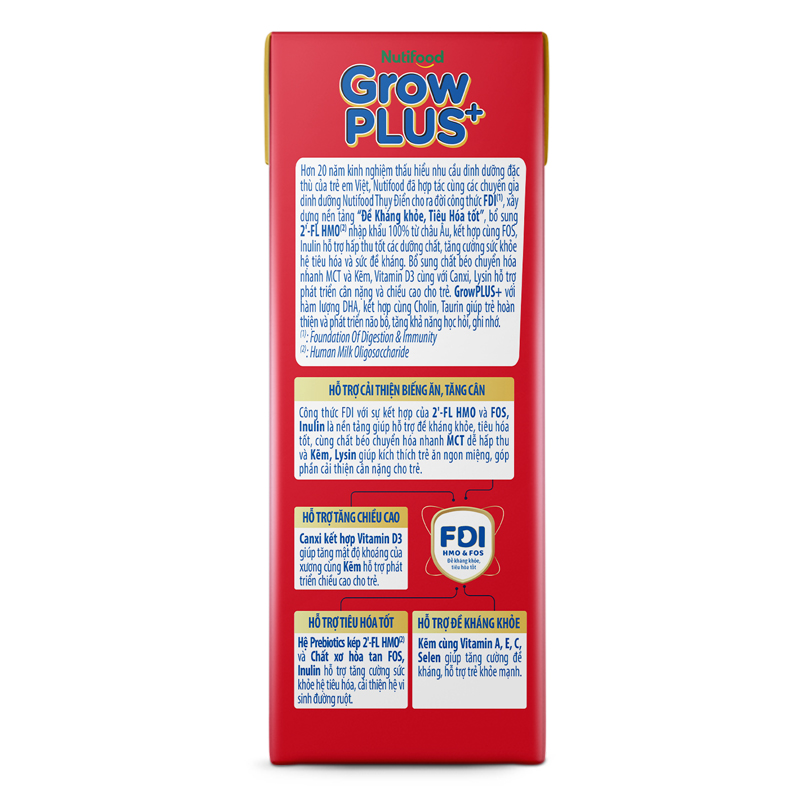 Thùng 48 hộp sữa pha sẵn Nutifood GrowPLUS+ đỏ hương vani 180 ml cho trẻ suy dinh dưỡng, thấp còi (từ 1 tuổi) - Giao bao bì ngẫu nhiên 8