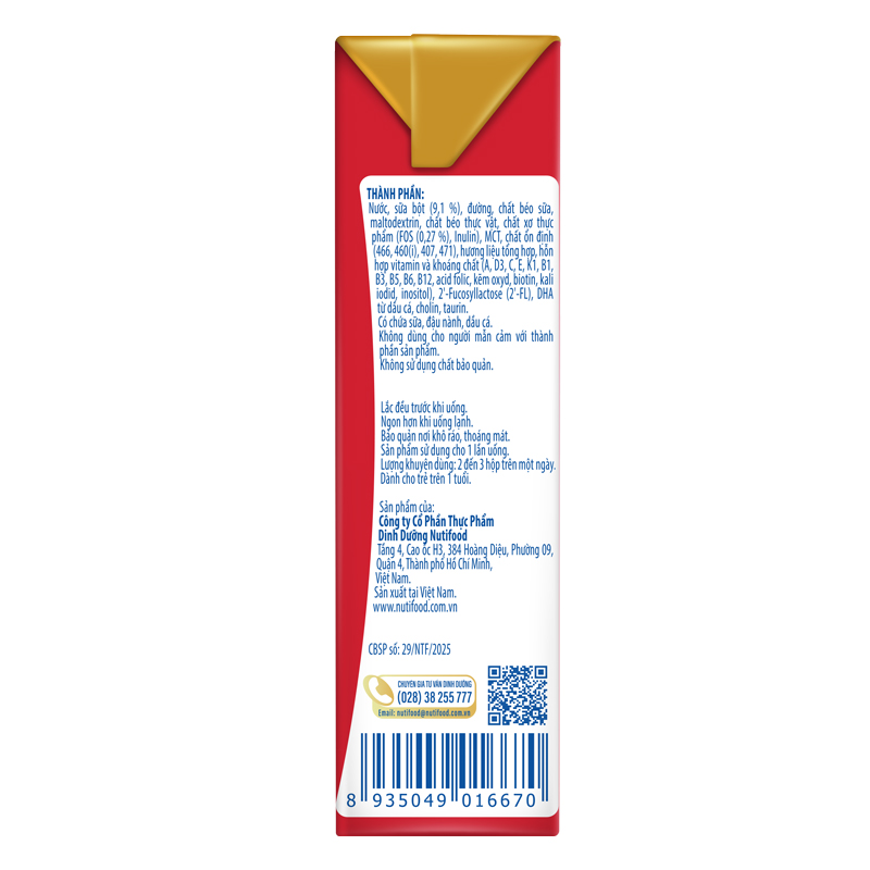 Thùng 48 hộp sữa pha sẵn Nutifood GrowPLUS+ đỏ hương vani 180 ml cho trẻ suy dinh dưỡng, thấp còi (từ 1 tuổi) - Giao bao bì ngẫu nhiên 10