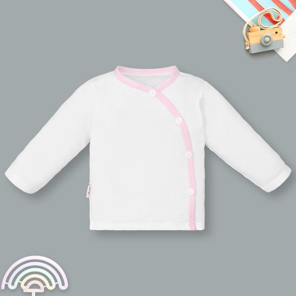 Áo tay dài unisex IQ Baby cotton hồng