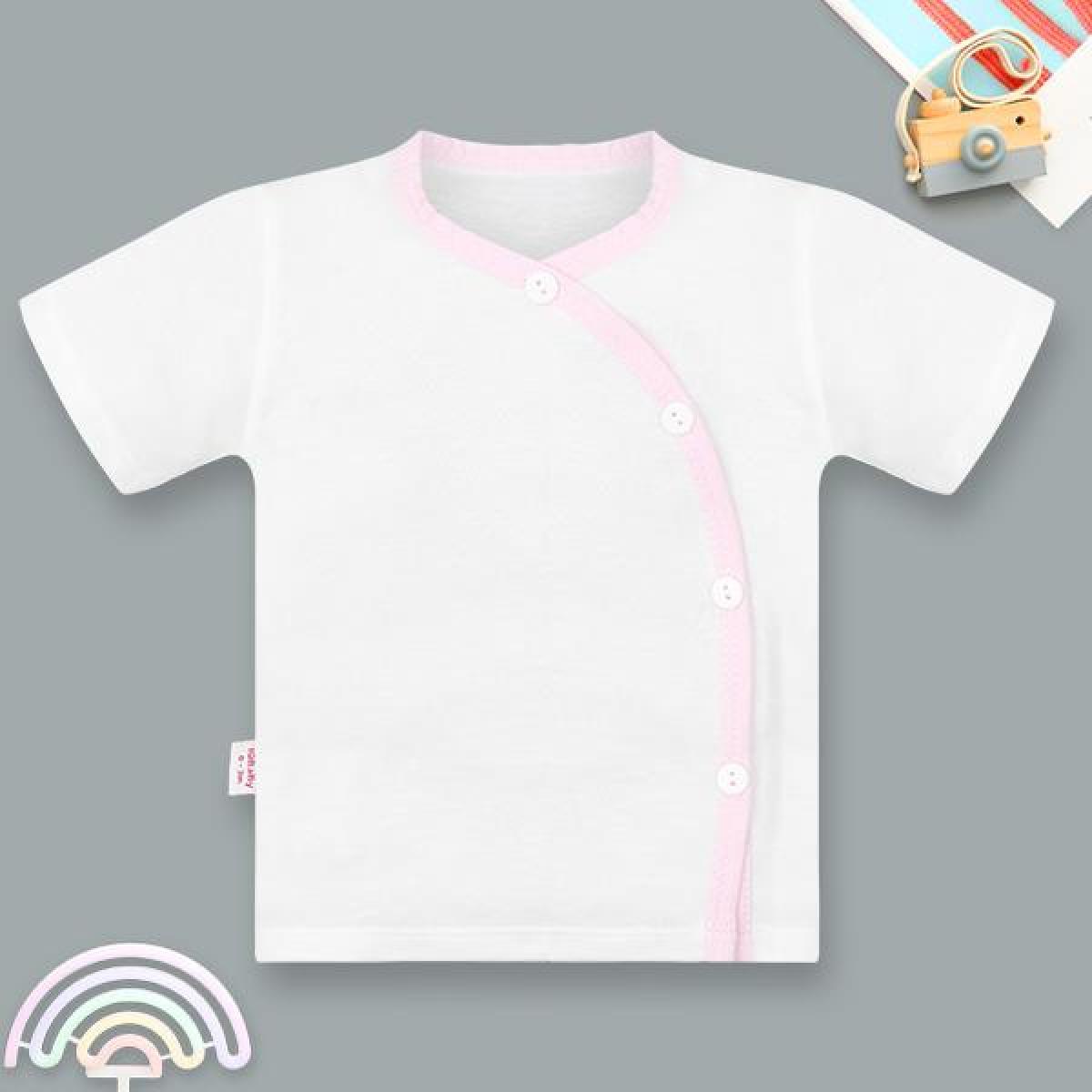 Áo tay ngắn unisex IQ Baby cotton hồng