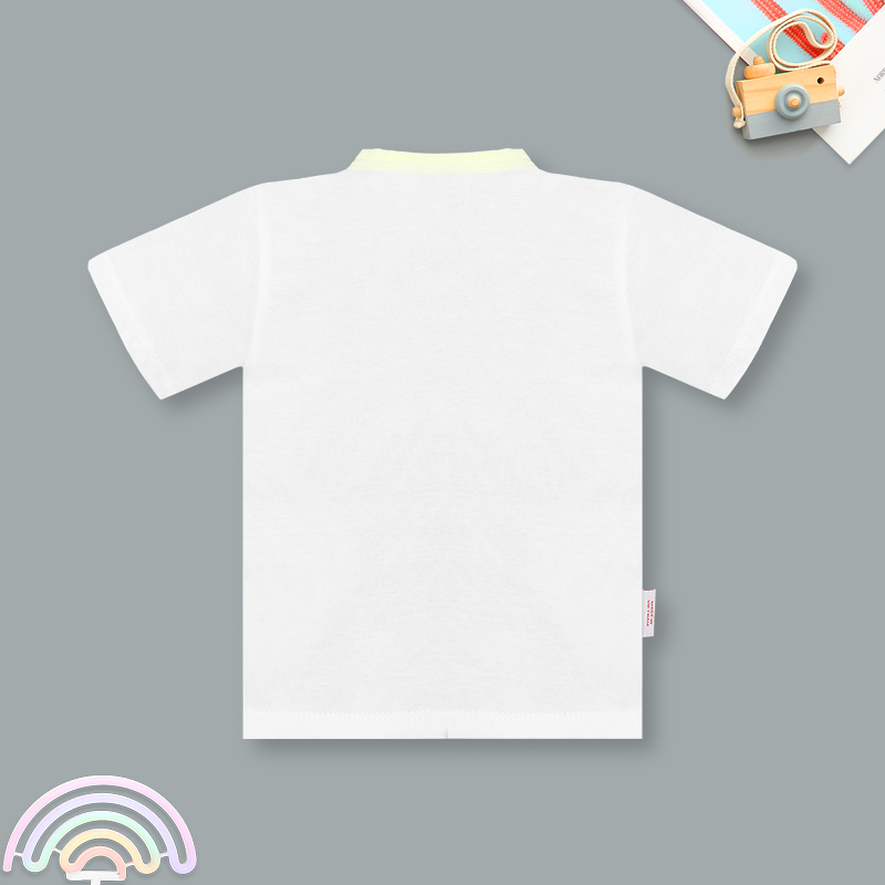 Áo tay ngắn IQ Baby viền hồng 9
