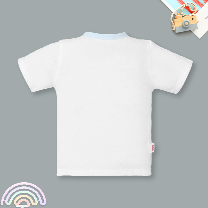 Áo tay ngắn IQ Baby viền hồng 16