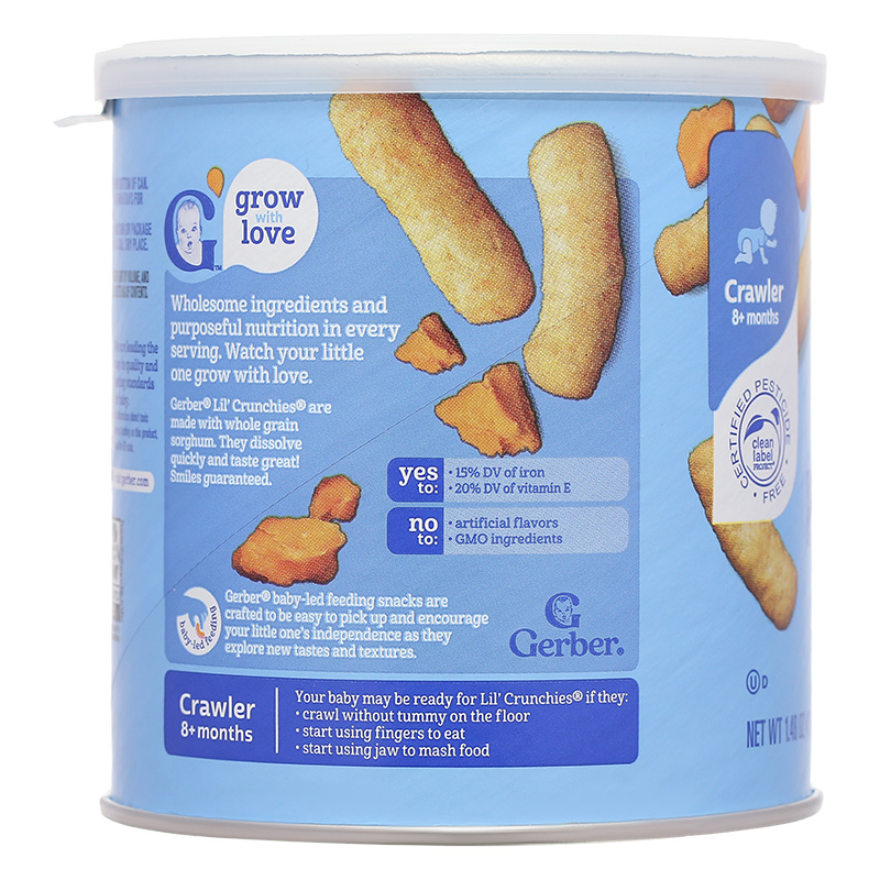 Bánh ăn dặm Gerber Lil' Crunchies vị rau củ lon 42g (từ 8 tháng) - Giao bao bì ngẫu nhiên 14