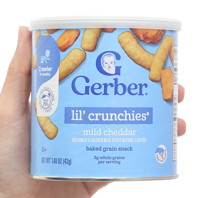 Bánh ăn dặm Gerber Lil' Crunchies vị rau củ lon 42g (từ 8 tháng) - Giao bao bì ngẫu nhiên 15