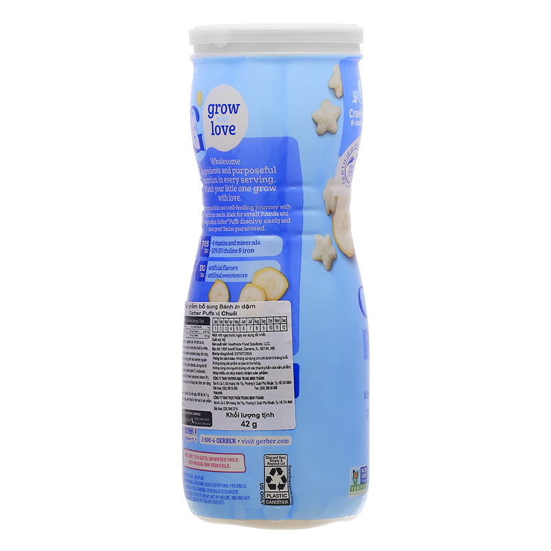 Bánh ăn dặm Gerber Puffs vị dâu, táo lon 42g (từ 8 tháng) - Giao bao bì ngẫu nhiên 11