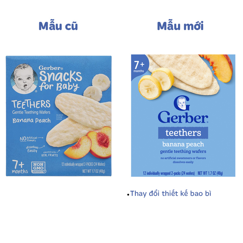 Bánh gạo ăn dặm Gerber Teethers vị xoài, mâm xôi hộp 48g (từ 7 tháng) - Giao bao bì ngẫu nhiên 22