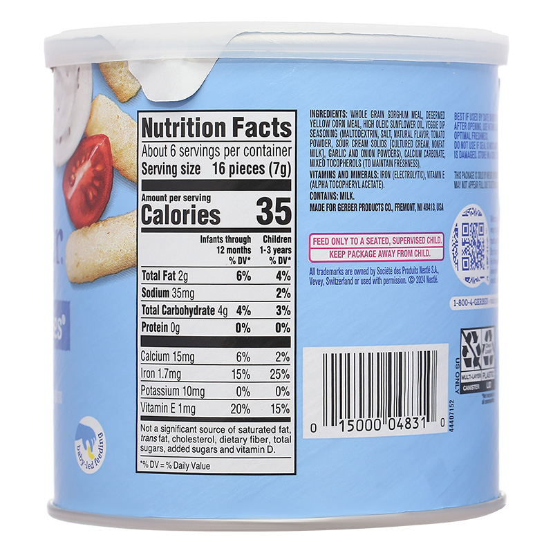 Bánh ăn dặm Gerber Lil' Crunchies vị rau củ lon 42g (từ 8 tháng) - Giao bao bì ngẫu nhiên 4