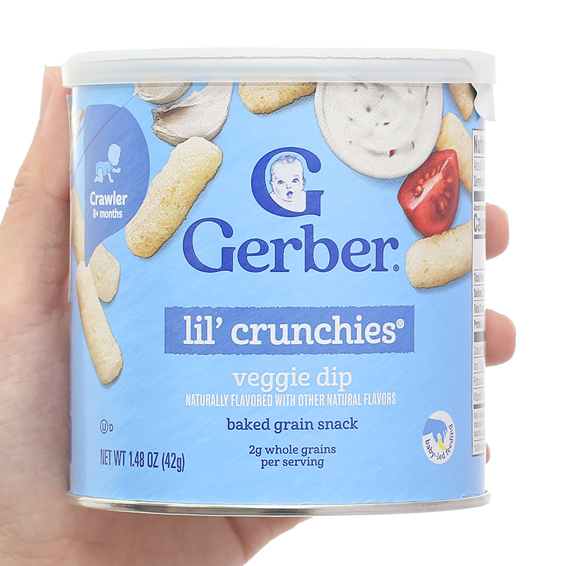 Bánh ăn dặm Gerber Lil' Crunchies vị rau củ lon 42g (từ 8 tháng) - Giao bao bì ngẫu nhiên 6