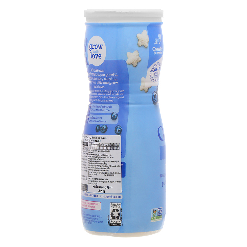 Bánh ăn dặm Gerber Puffs vị dâu, táo lon 42g (từ 8 tháng) - Giao bao bì ngẫu nhiên 21