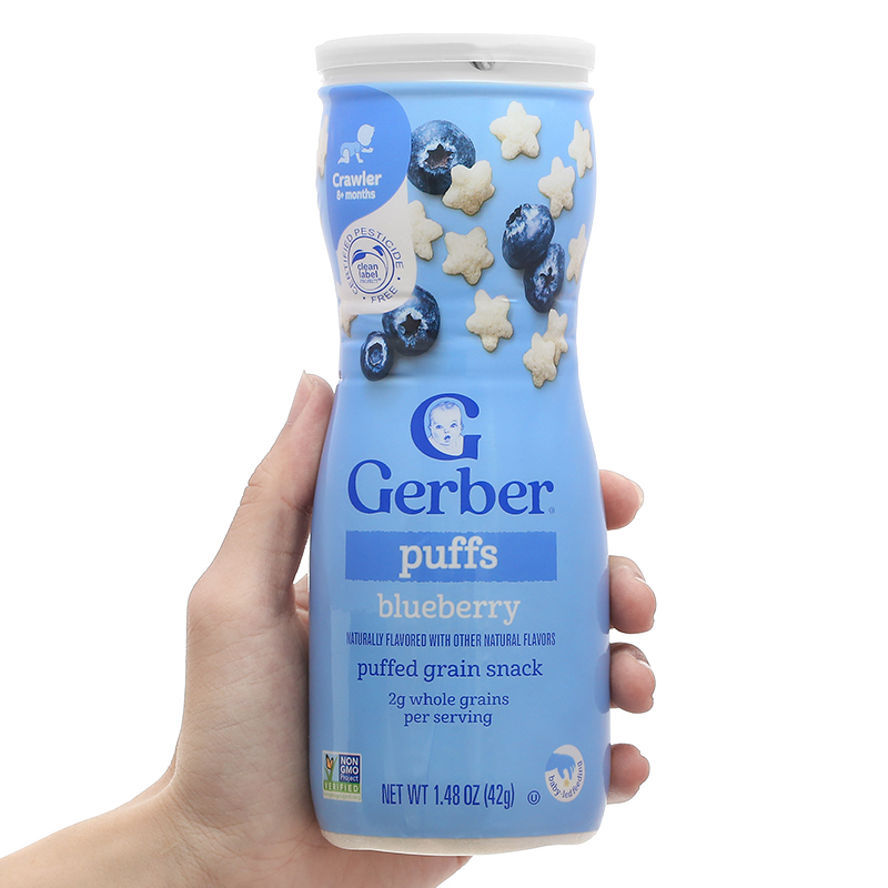 Bánh ăn dặm Gerber Puffs vị dâu, táo lon 42g (từ 8 tháng) - Giao bao bì ngẫu nhiên 22