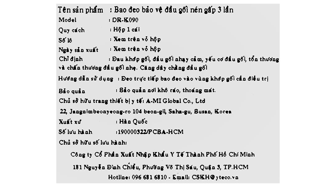 Bao đeo đầu gối Dr. Med DR-K090 size S - 40