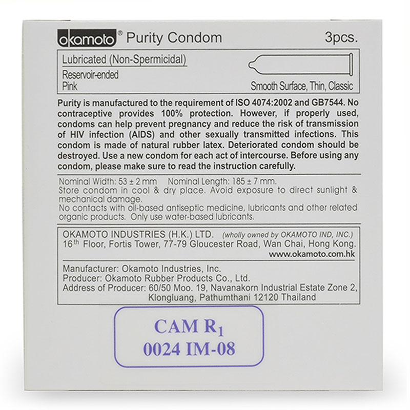 Bao cao su Okamoto Skinless Skin Purity 53mm hộp 10 cái - 9