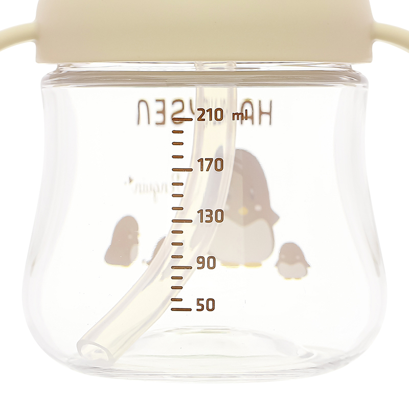 Bình tập uống Hallysen 210ml - Màu be (từ 6 tháng) 7