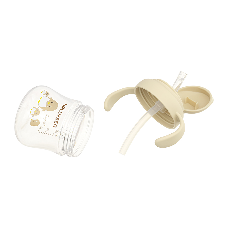 Bình tập uống Hallysen 210ml - Màu be (từ 6 tháng) 8