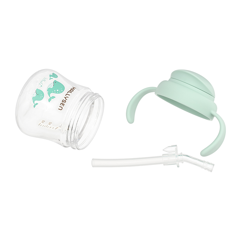 Bình tập uống Hallysen 210ml - Màu be (từ 6 tháng) 21