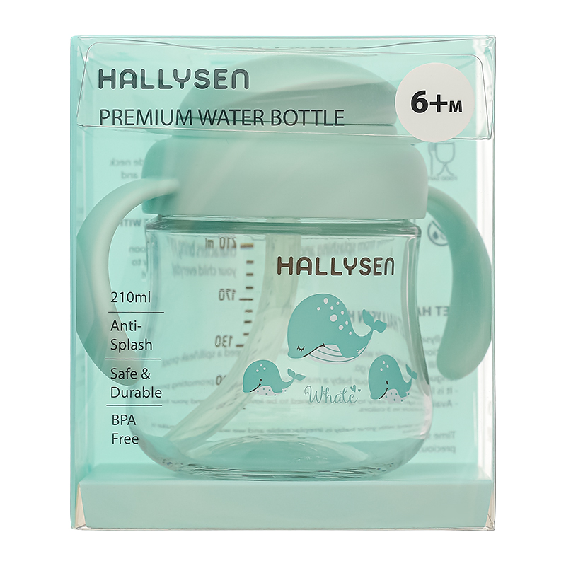 Bình tập uống Hallysen 210ml - Màu be (từ 6 tháng) 13