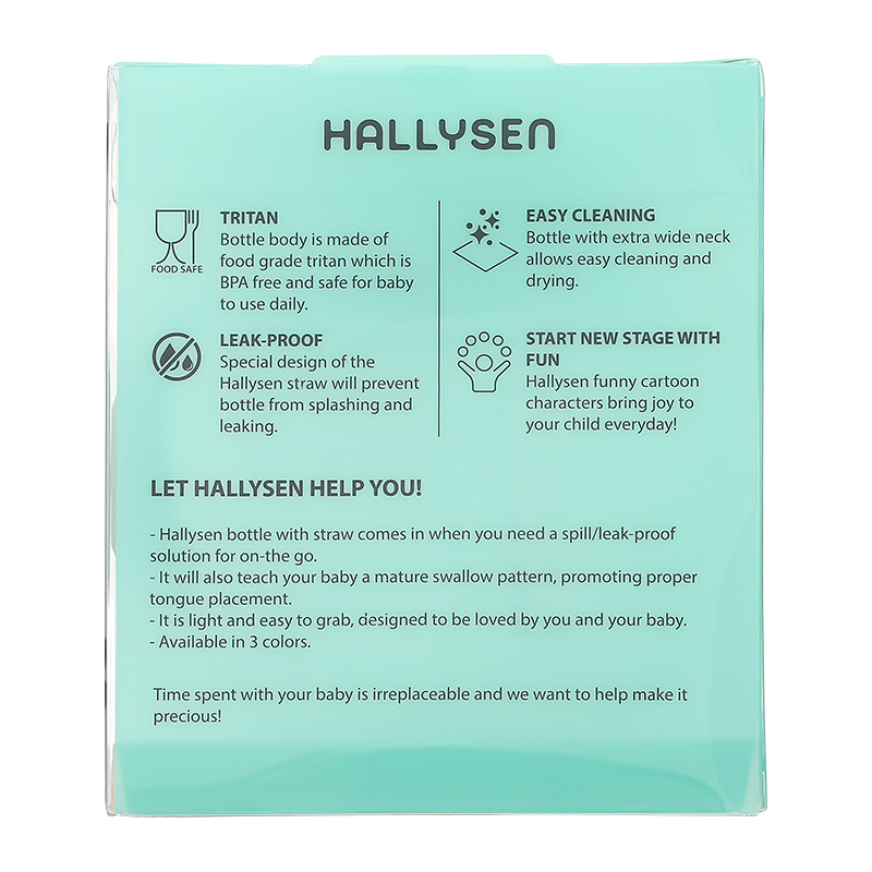 Bình tập uống Hallysen 210ml - Màu be (từ 6 tháng) 14