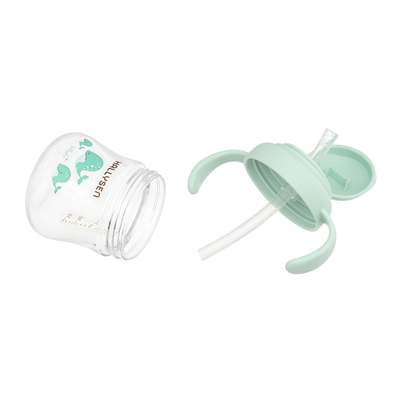 Bình tập uống Hallysen 210ml - Màu be (từ 6 tháng) 19