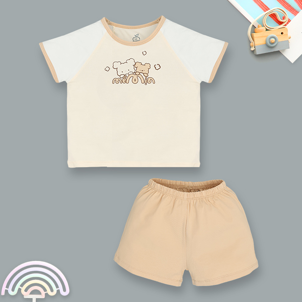 Bộ bé gái La Pomme bamboo be