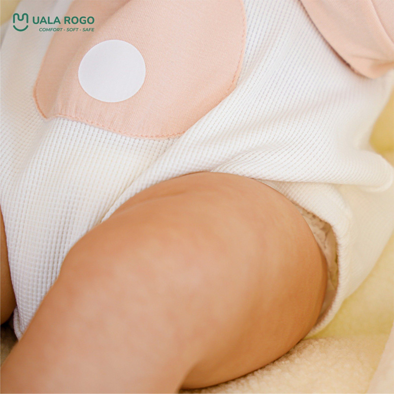 Bodysuit tay dài cho bé gái cotton Ualarogo UR258 màu hồng 6
