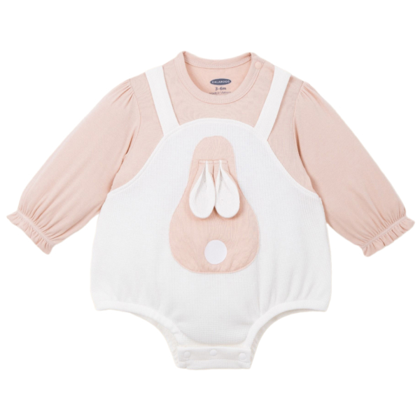Bodysuit bé gái Ualarogo cotton hồng