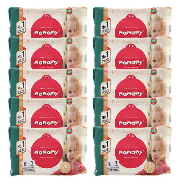 Combo 10 khăn ướt Mamamy không mùi