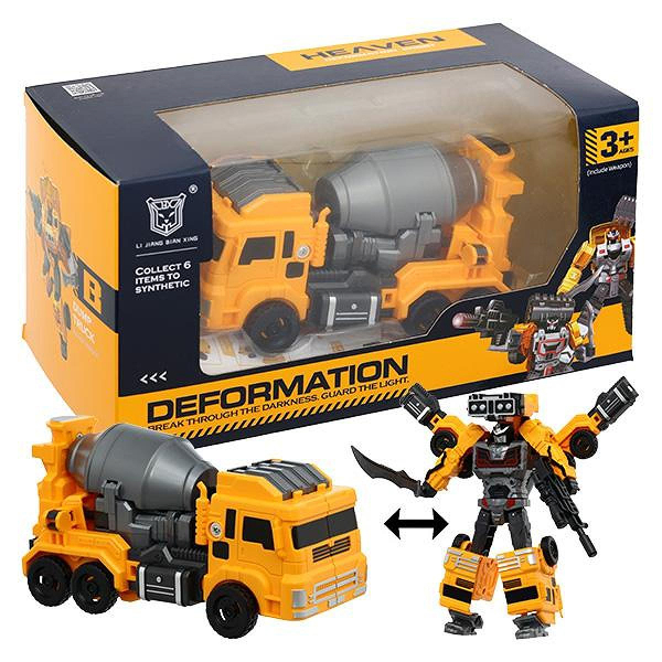 Đồ chơi robot biến hình xe trộn bê tông HappyTime 9862 (1685E)