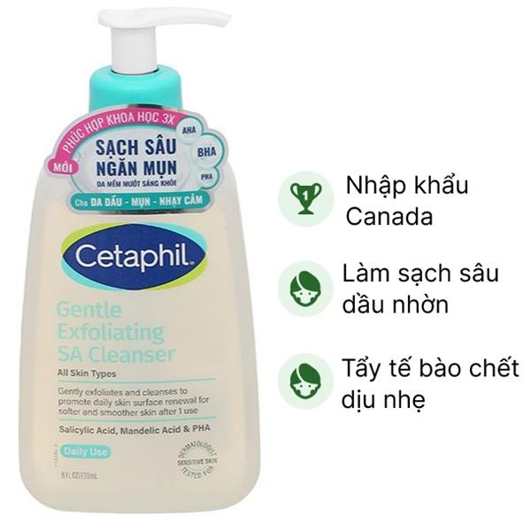 Sữa Rửa Mặt Cetaphil Gentle Exfoliating SA Cleanser 236ml