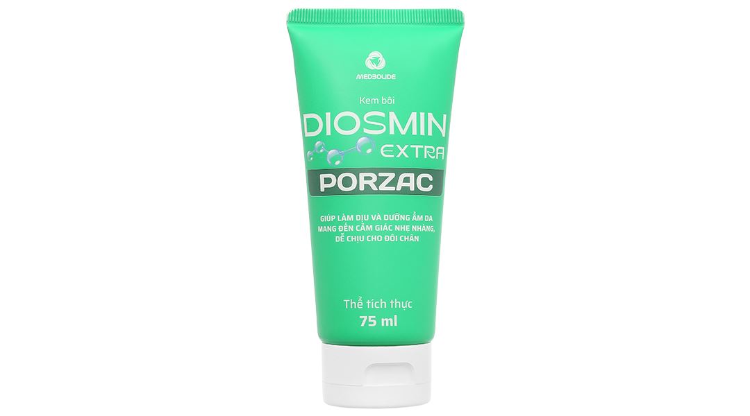 Kem bôi Diosmin Extra Porzac tuýp 75ml - 12