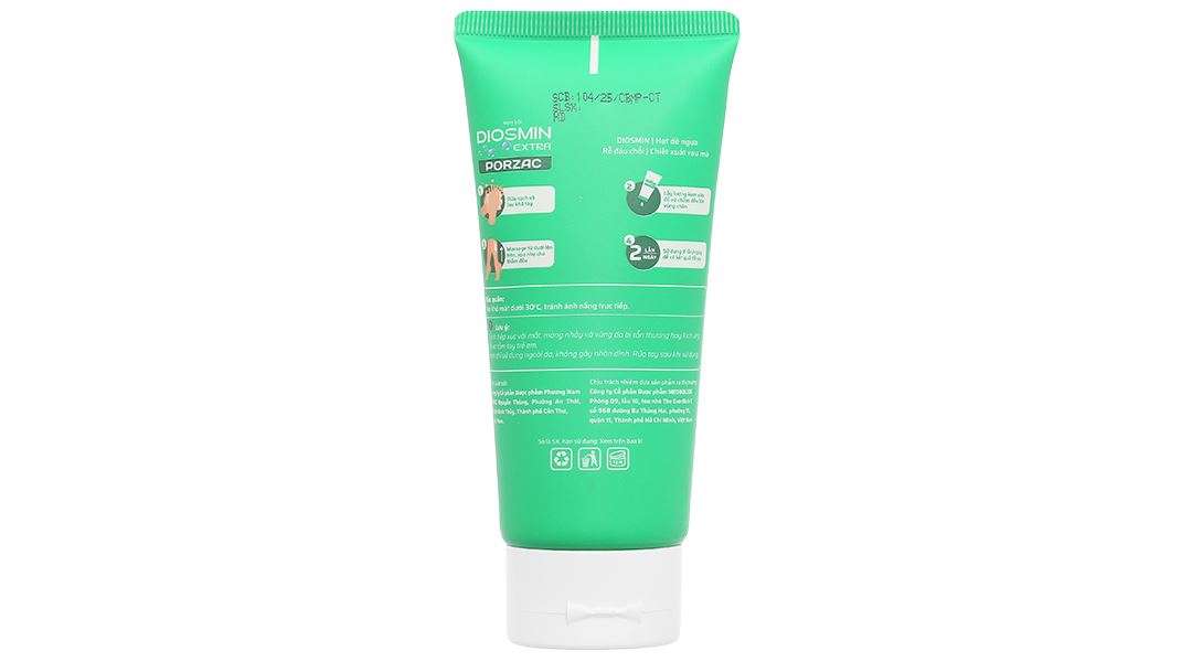 Kem bôi Diosmin Extra Porzac tuýp 75ml - 13