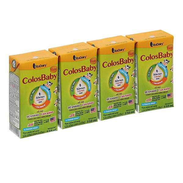 Lốc 4 hộp sữa non pha sẵn ColosBaby Gold 110 ml (từ 1 tuổi) - Giao bao bì ngẫu nhiên