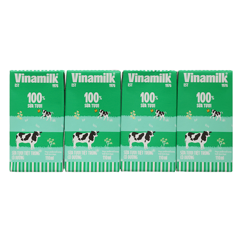 Combo 2 thùng 48 hộp sữa tươi tiệt trùng Vinamilk có đường 110 ml (từ 1 tuổi) - Giao bao bì ngẫu nhiên 5