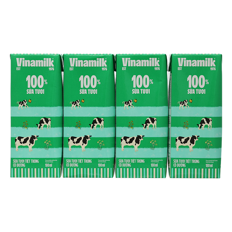 Thùng 48 hộp sữa tươi tiệt trùng Vinamilk có đường 180 ml (từ 1 tuổi) - Giao bao bì ngẫu nhiên 16