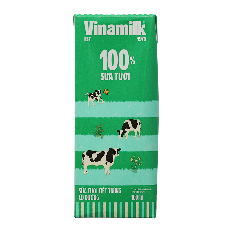 Thùng 48 hộp sữa tươi tiệt trùng Vinamilk có đường 180 ml (từ 1 tuổi) - Giao bao bì ngẫu nhiên 19
