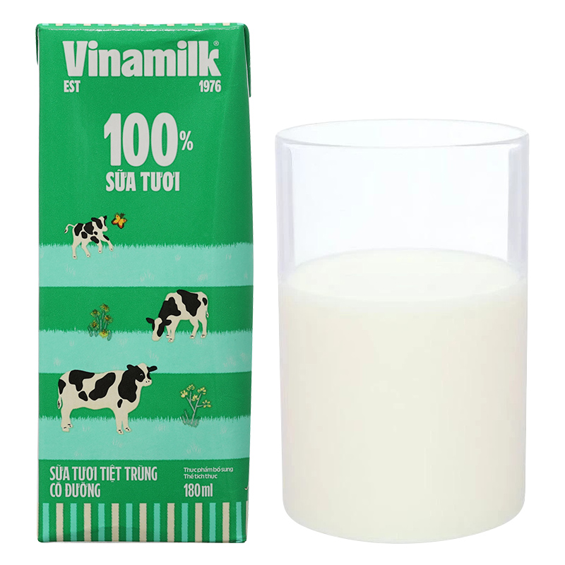 Thùng 48 hộp sữa tươi tiệt trùng Vinamilk có đường 180 ml (từ 1 tuổi) - Giao bao bì ngẫu nhiên 23