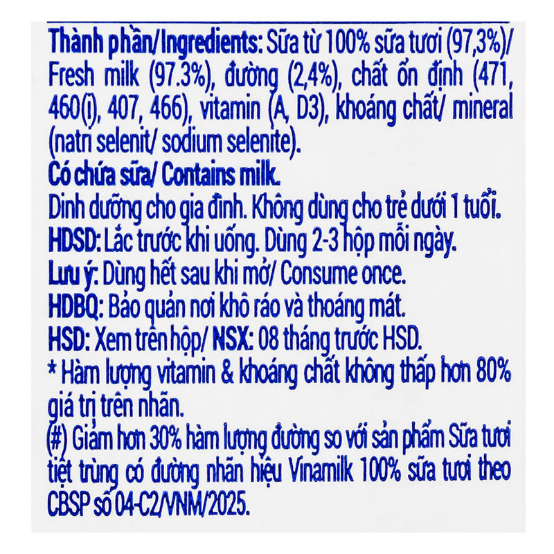 Combo 2 thùng 48 hộp sữa tươi tiệt trùng Vinamilk ít đường 180 ml (từ 1 tuổi) - Giao bao bì ngẫu nhiên 13