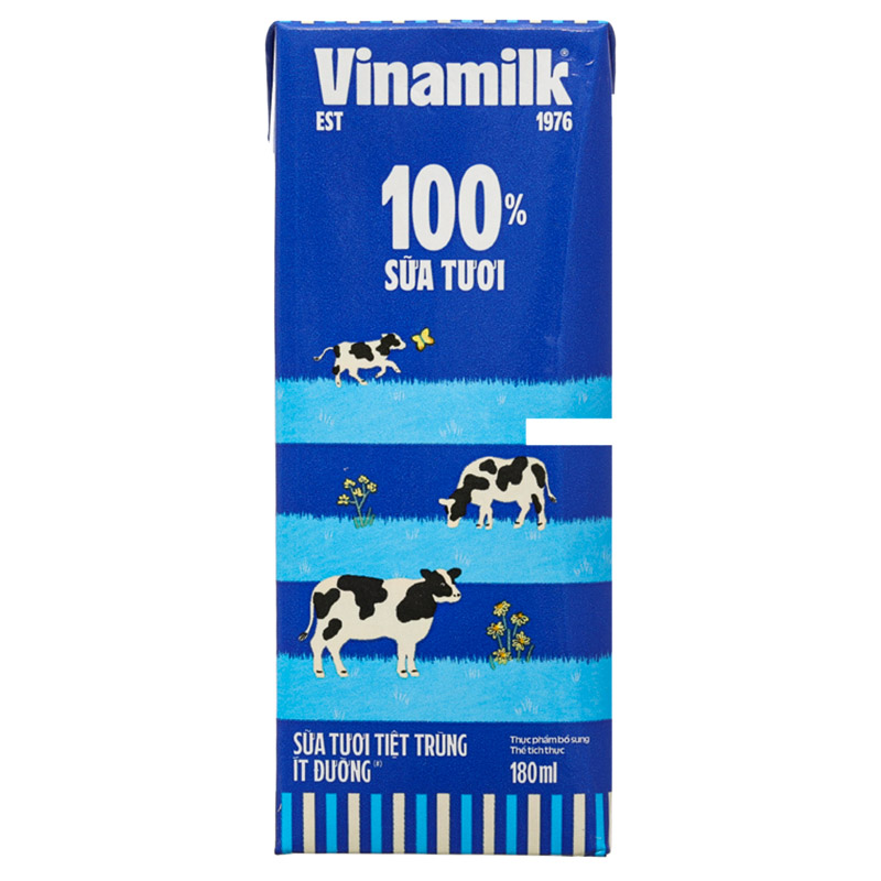 Combo 2 thùng 48 hộp sữa tươi tiệt trùng Vinamilk ít đường 180 ml (từ 1 tuổi) - Giao bao bì ngẫu nhiên 8