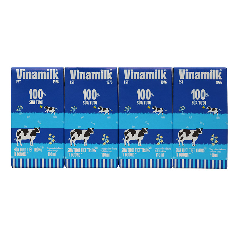 Combo 2 thùng 48 hộp sữa tươi tiệt trùng Vinamilk ít đường 110 ml (từ 1 tuổi) 5