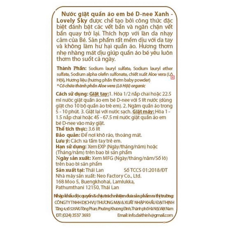Combo 2 nước giặt quần áo cho bé D-nee Xanh hương ban mai can 3 lít - Giao bao bì ngẫu nhiên 13