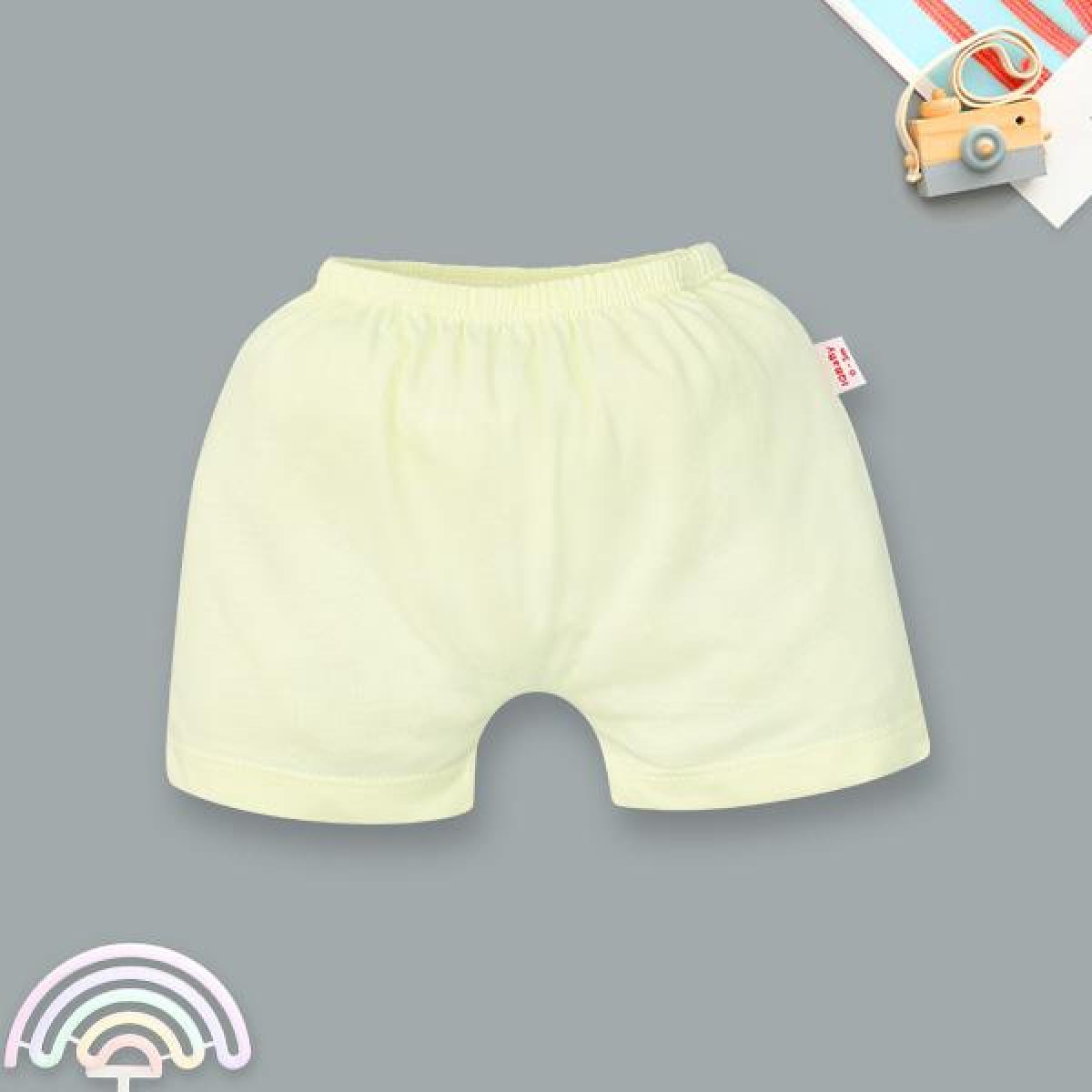 Quần ngắn IQ Baby cotton màu vàng