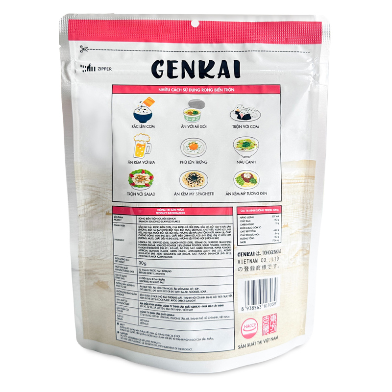 Rong biển giòn trộn cá hồi Genkai gói 30g (từ 1 tuổi) 2