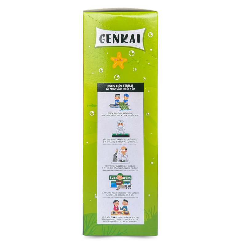 Hộp 12 gói snack rong biển vị tự nhiên Genkai 3g (từ 1 tuổi) 5