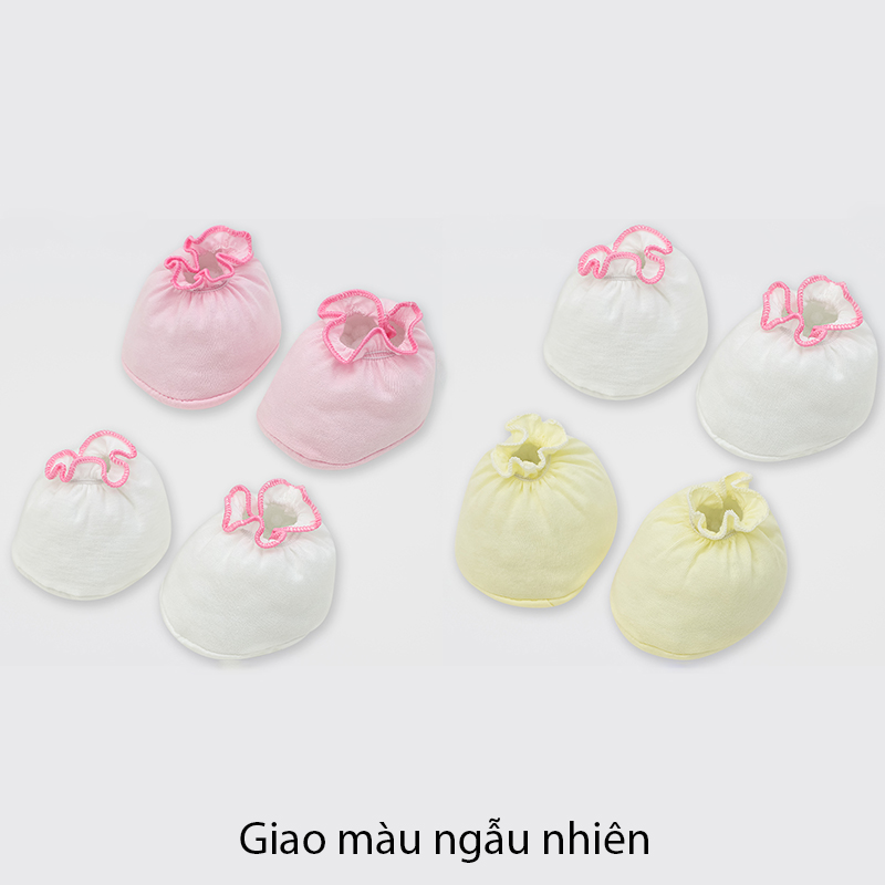 Set 2 đôi bao chân thun bé gái IQ Baby cotton - Giao màu ngẫu nhiên 2