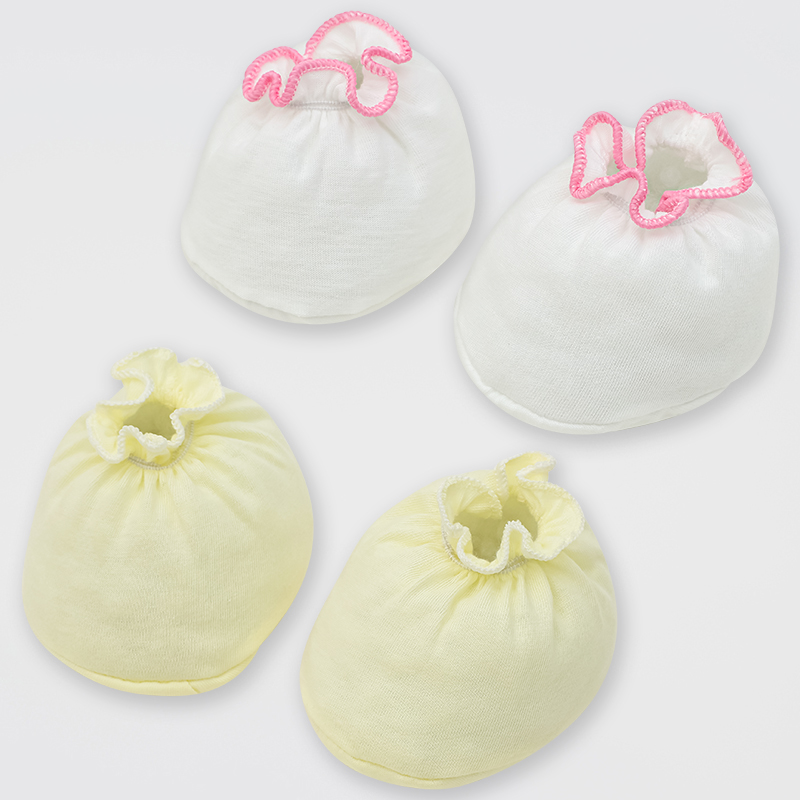 Set 2 đôi bao chân thun bé gái IQ Baby cotton - Giao màu ngẫu nhiên 12