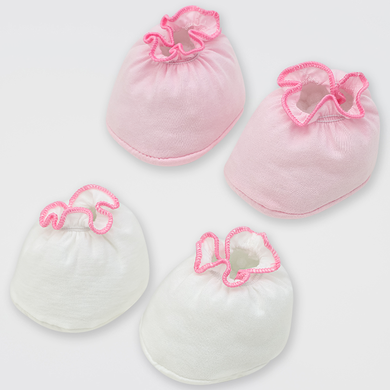 Set 2 đôi bao chân thun bé gái IQ Baby cotton - Giao màu ngẫu nhiên 3