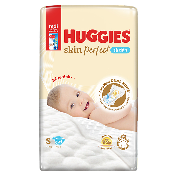 Tã dán Sơ Sinh Huggies Dry/ Skin Perfect thấm hút tốt, giảm 10% - AVAKids.com