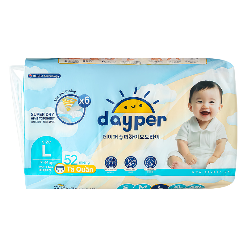 Combo 2 tã quần Dayper size L 52 miếng (9 - 14 kg) 2