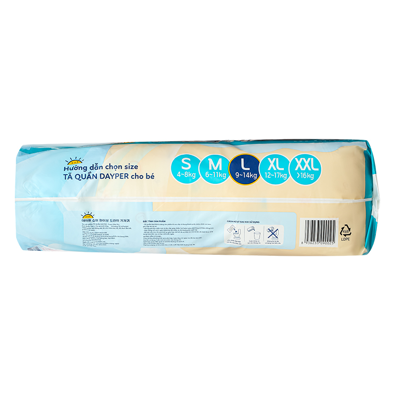 Combo 2 tã quần Dayper size L 52 miếng (9 - 14 kg) 5
