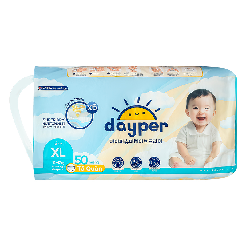 Tã quần Dayper size XL 50 miếng (12 - 17 kg) 2
