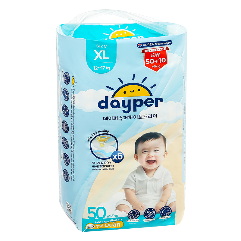 Tã quần Dayper size XL 50 miếng (12 - 17 kg) 3